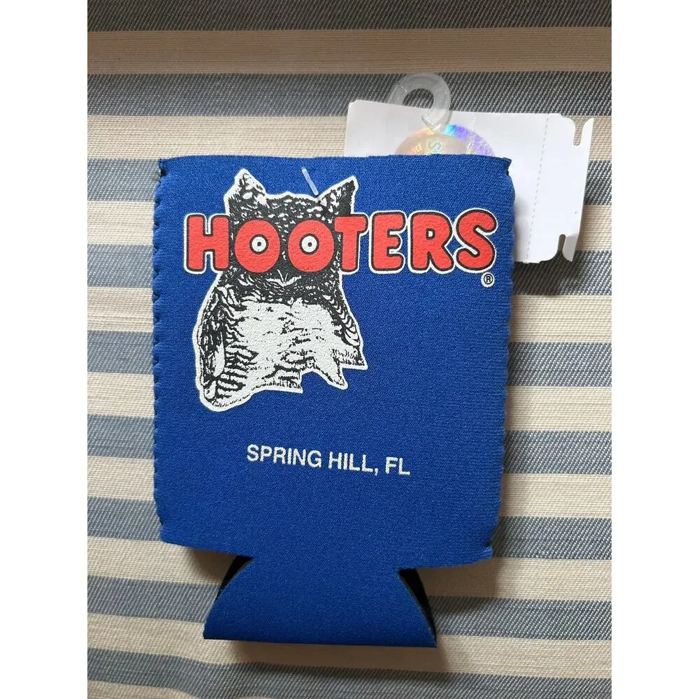 New Hooters Vintage Can Bottle Blue Koozie from Spring Hill Florida 🌴🦩
